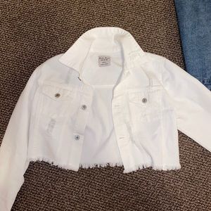 White cropped jean jacket!